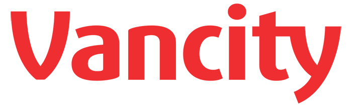 Vancity logo in red